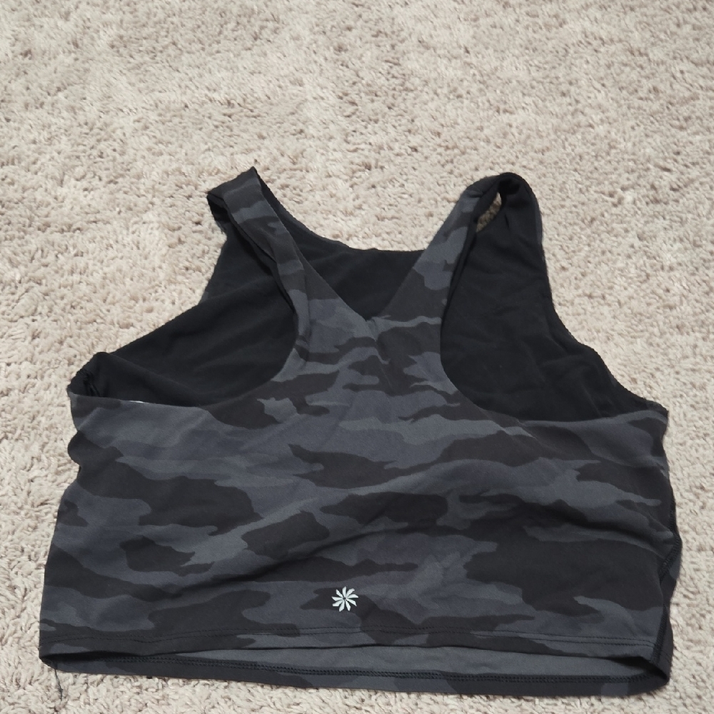 Athleta Black and Gray Camo Sports Bra